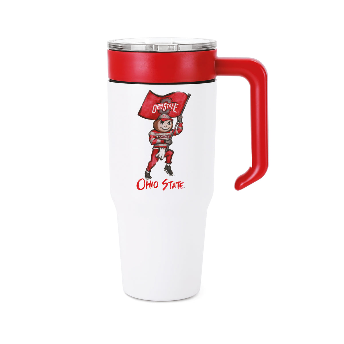 Ohio State Buckeyes Mascot by Laura Wilcox 36oz Combo Tumbler with handle