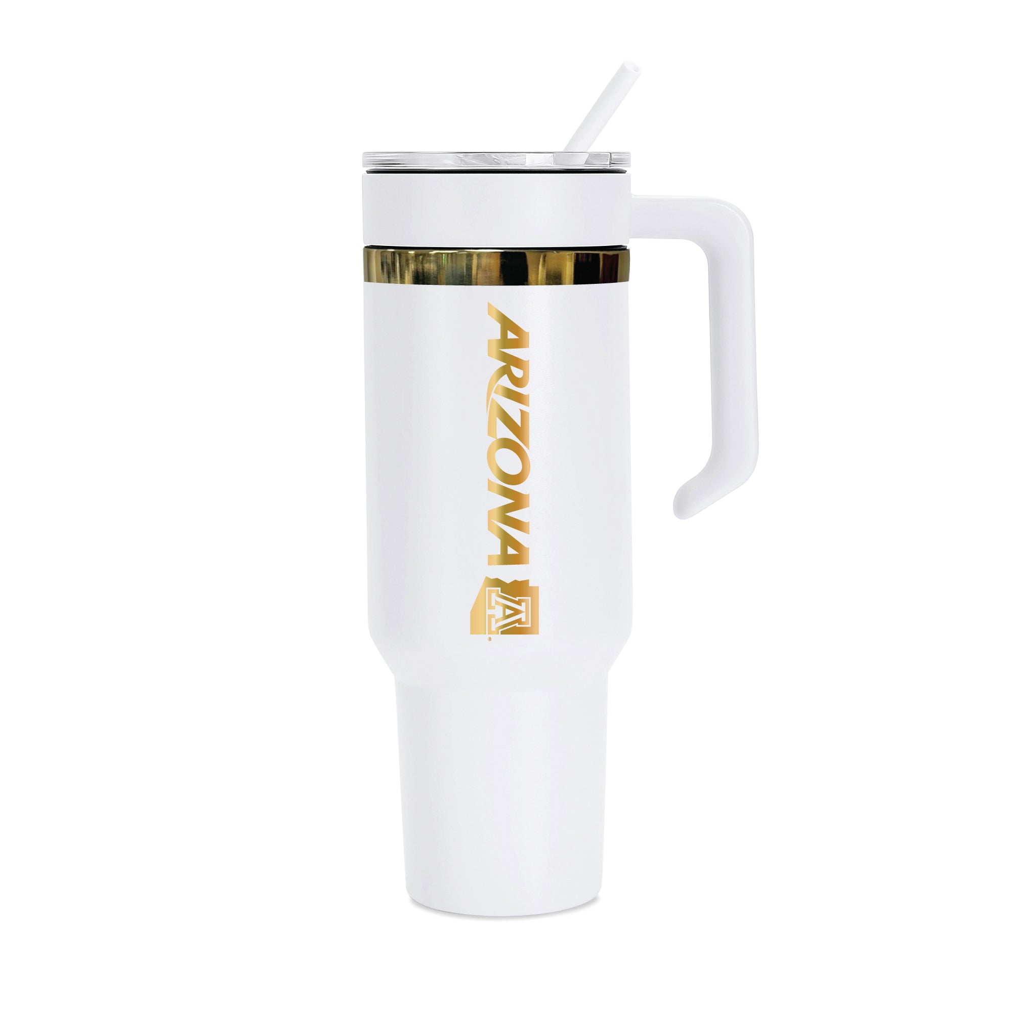 36oz Arizona Wildcats Gold Anodized White Tumbler