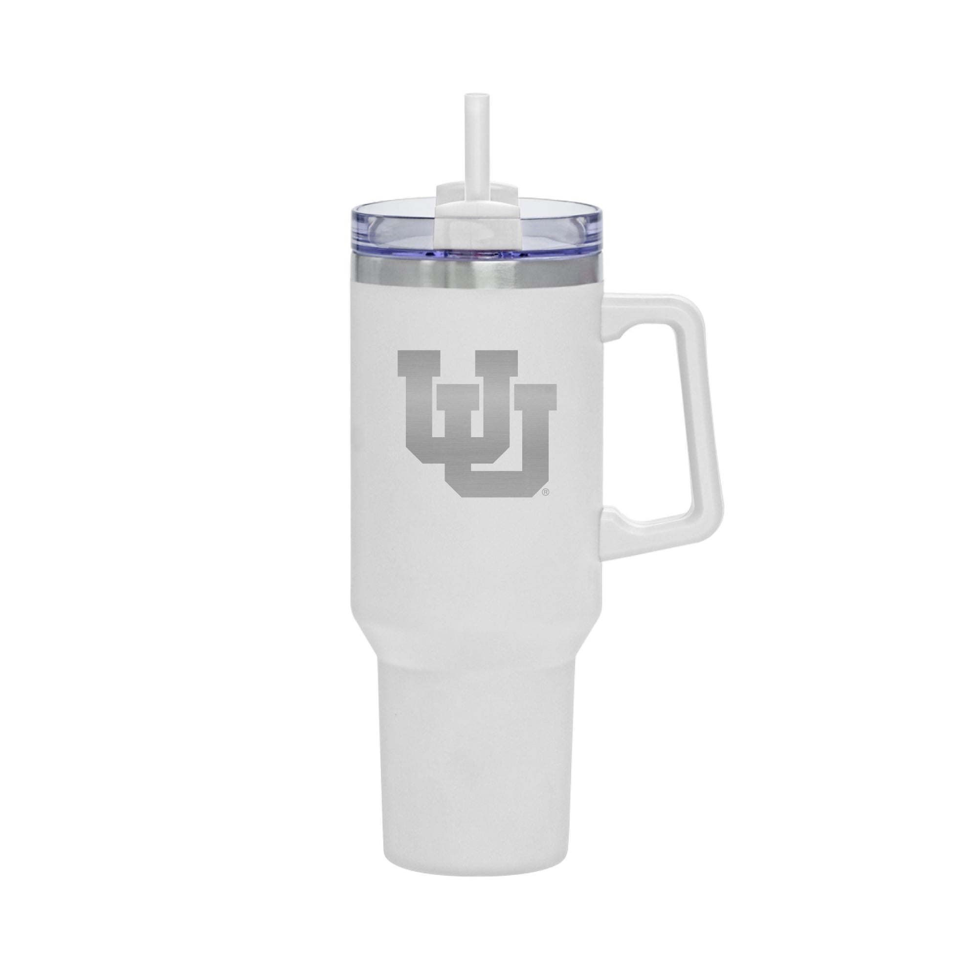 40oz Utah Utes Laser Etch Rocky Tumbler with Handle