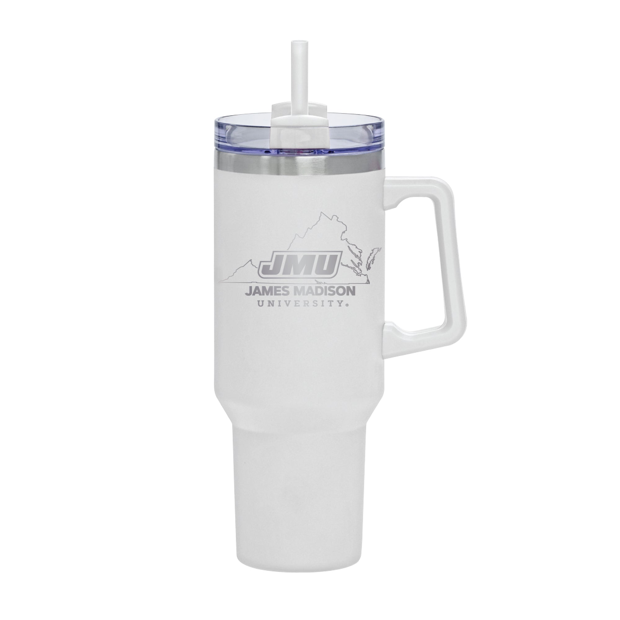 40oz James Madison Dukes Laser Etch Rocky Tumbler with Handle