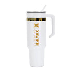 48oz Xavier Musketeers Gold Anodized White Tumbler