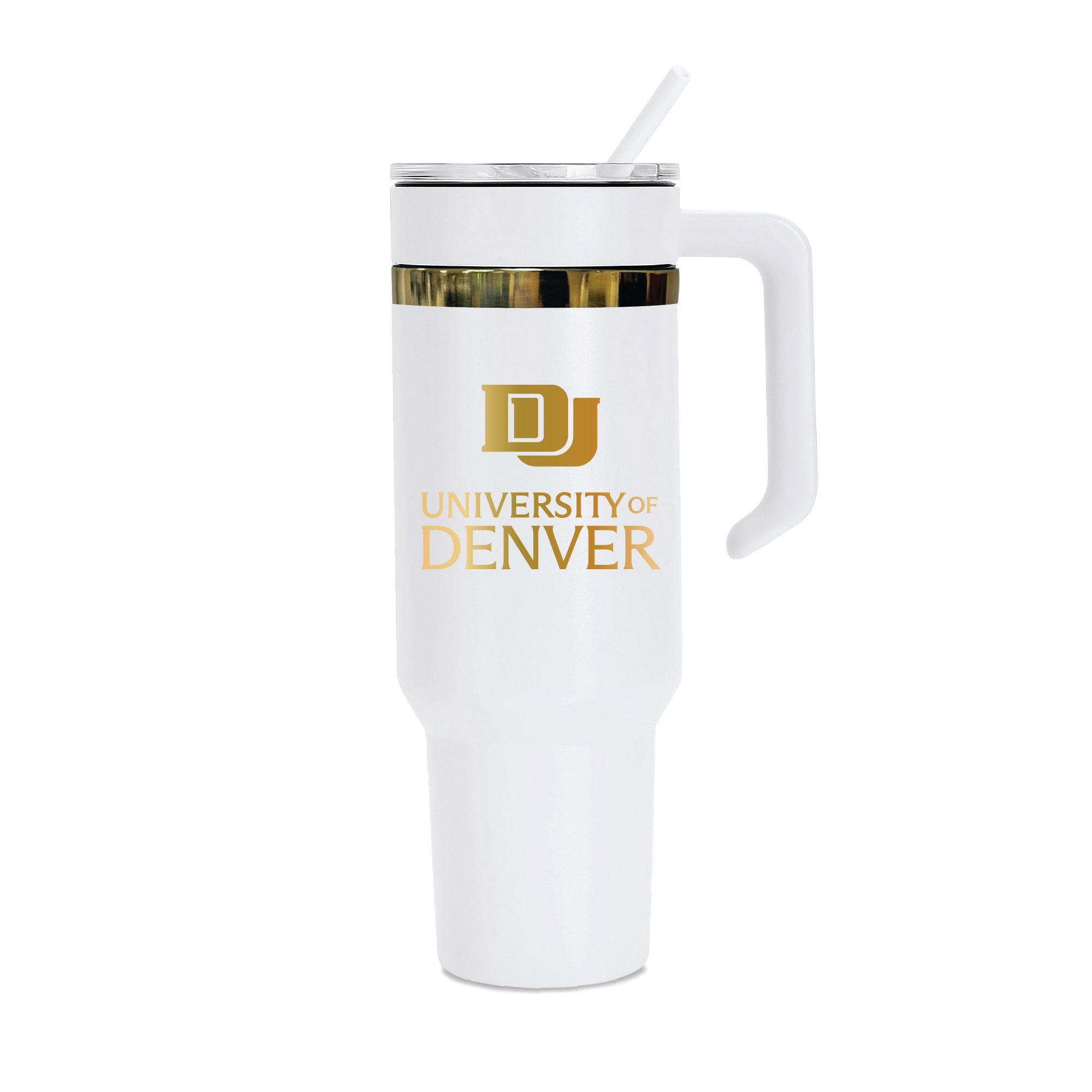 48oz Denver Pioneers Gold Anodized White Tumbler