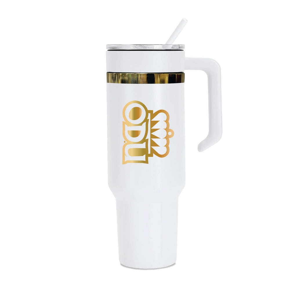 48oz Old Dominion Monarchs Gold Anodized White Tumbler