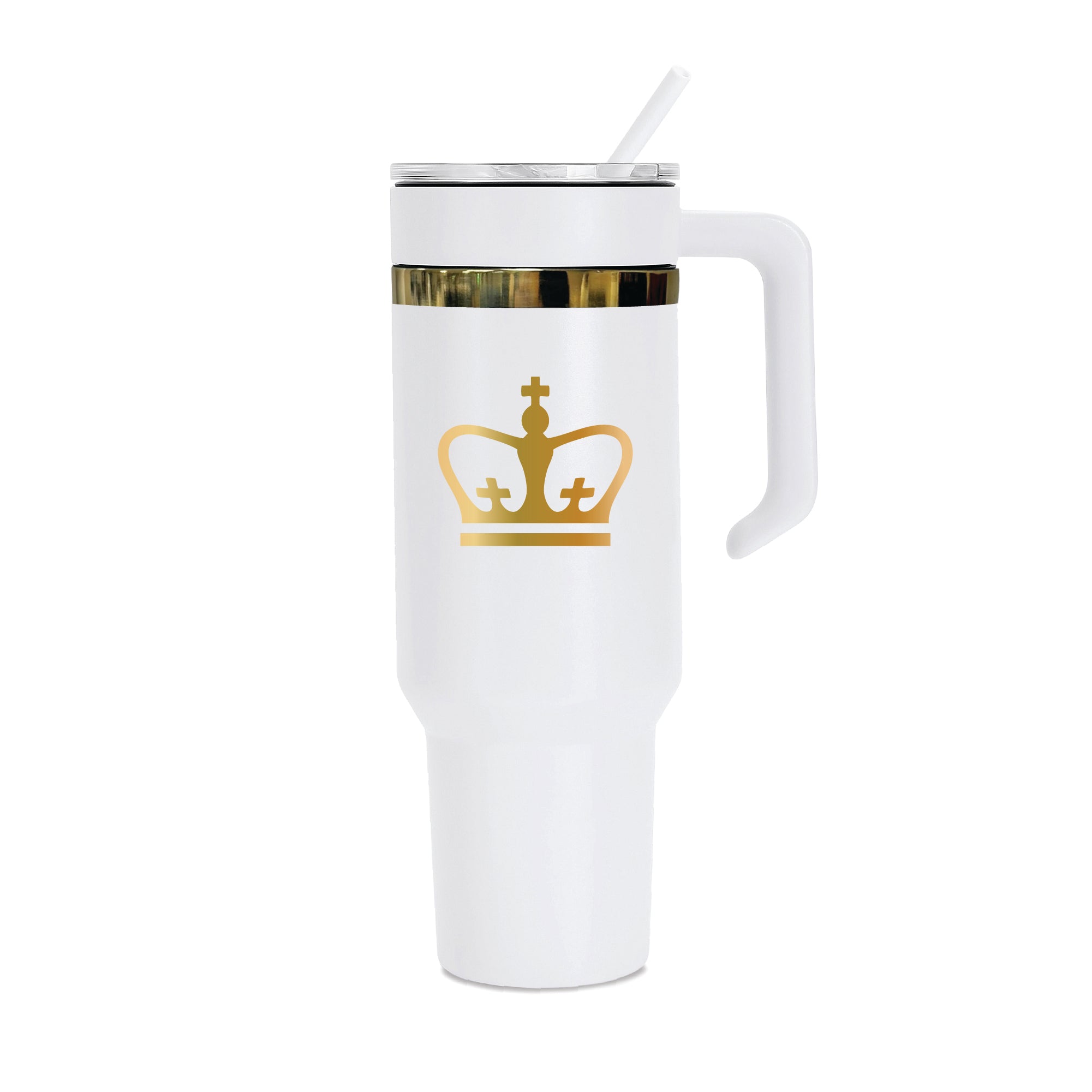 48oz Columbia University Gold Anodized White Tumbler