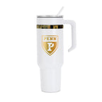 48oz Pennsylvania Quakers Gold Anodized White Tumbler