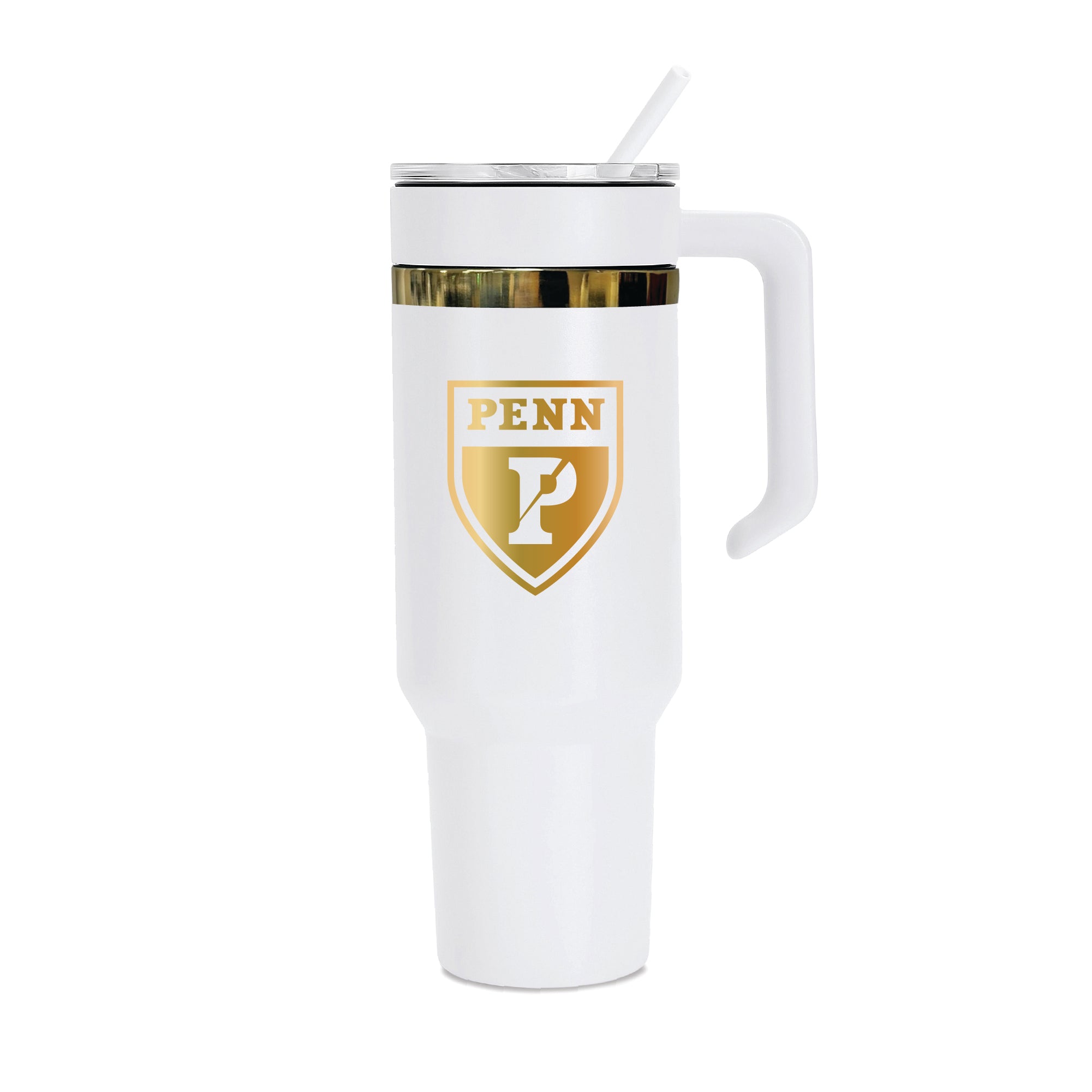 48oz Pennsylvania Quakers Gold Anodized White Tumbler