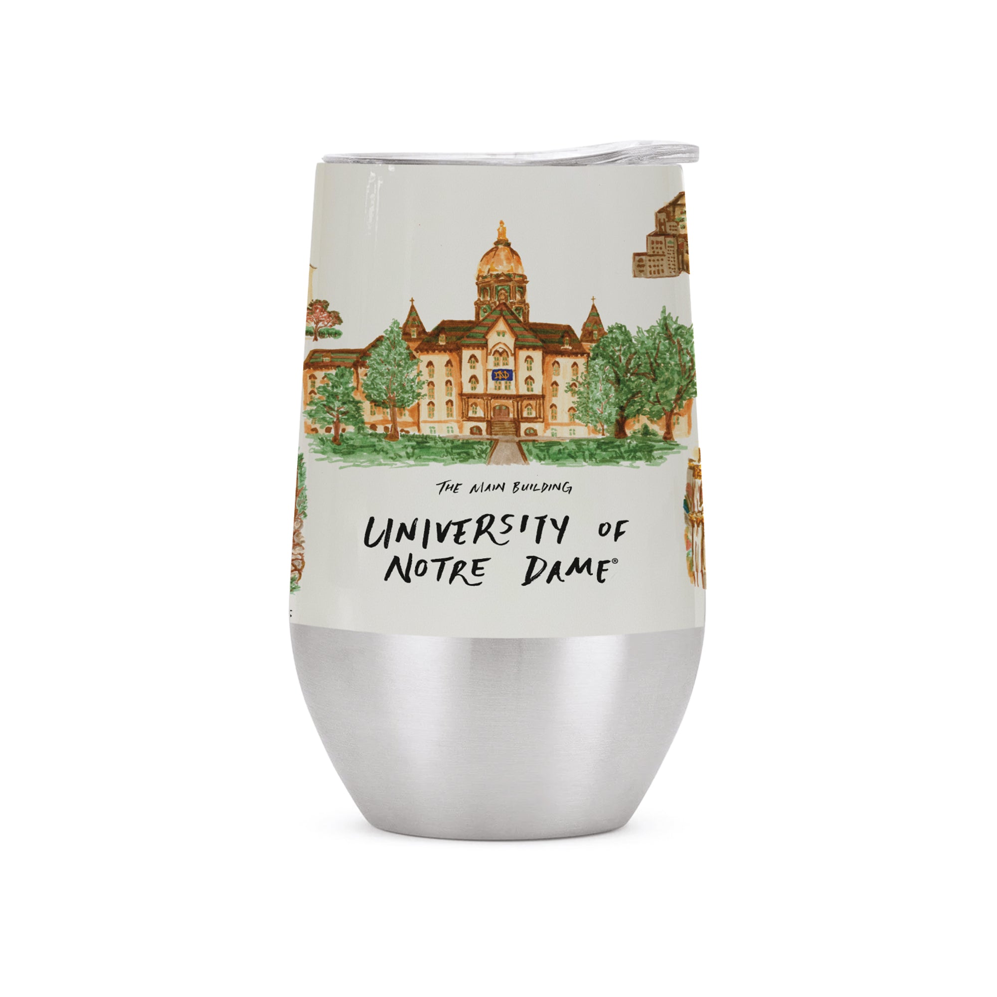 16oz Notre Dame Fighting Irish Laura Wilcox University Collection Stainless Tumbler