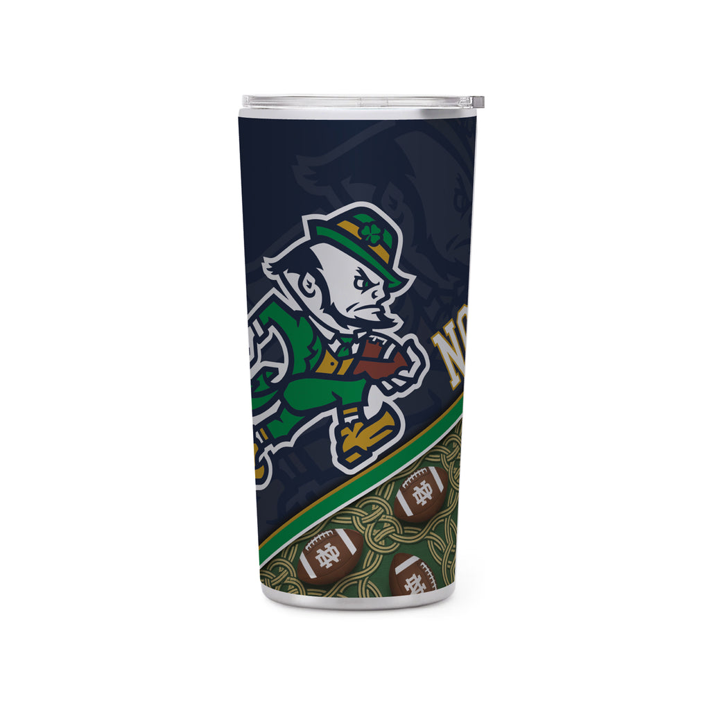 22oz Notre Dame Fighting Irish Celtic Football Leprechaun Tumbler