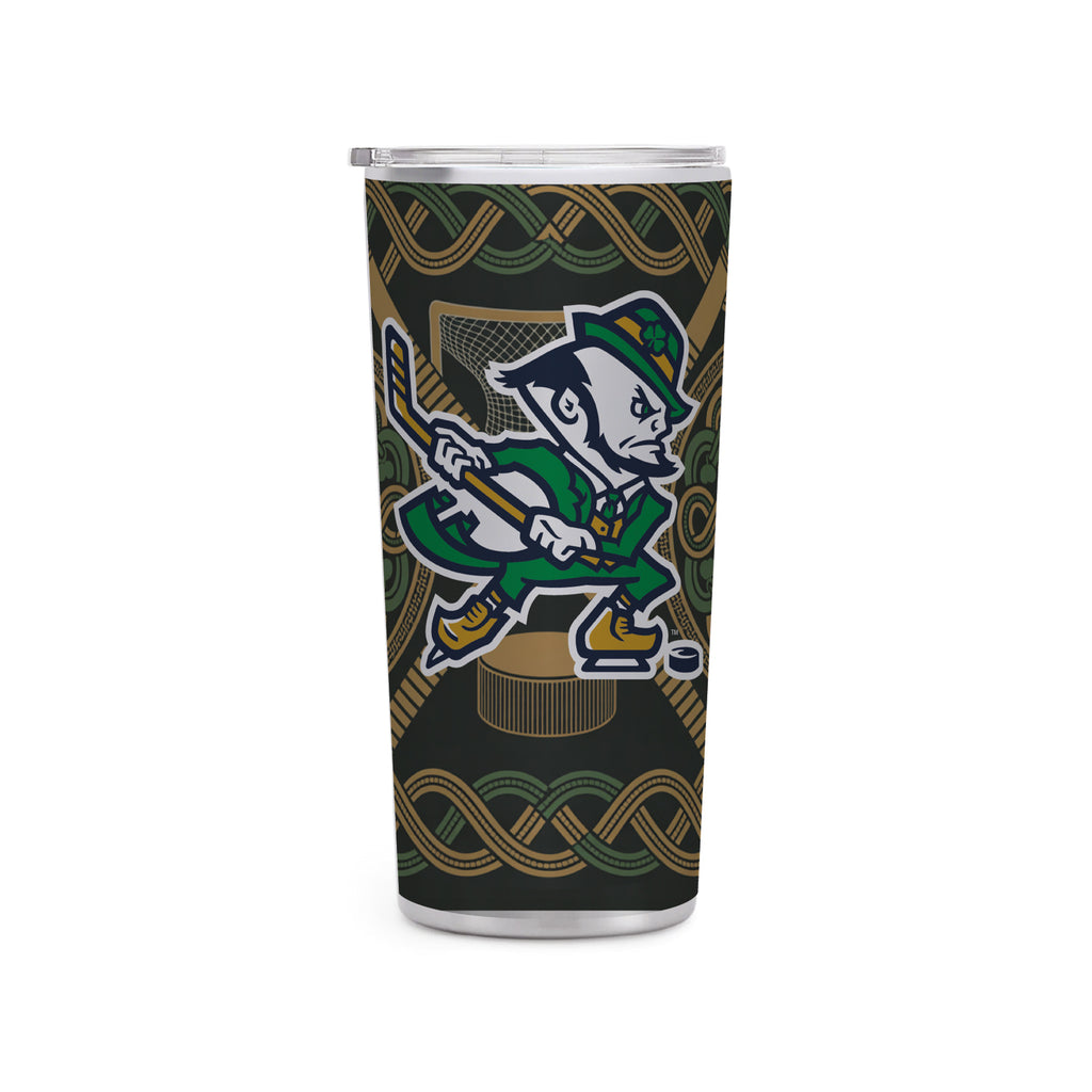 22oz Notre Dame Fighting Irish Celtic Hockey Leprechaun Tumbler