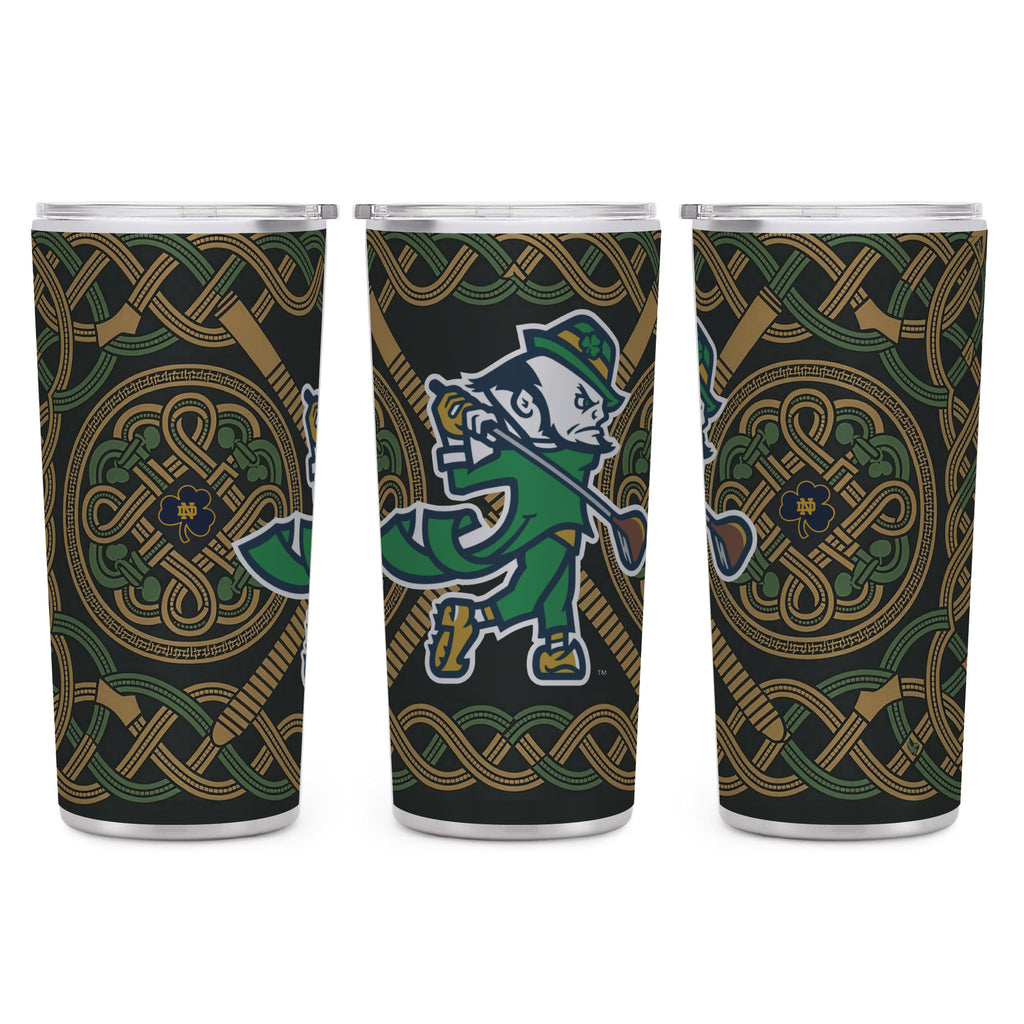 22oz Notre Dame Fighting Irish Celtic Golf Leprechaun Tumbler