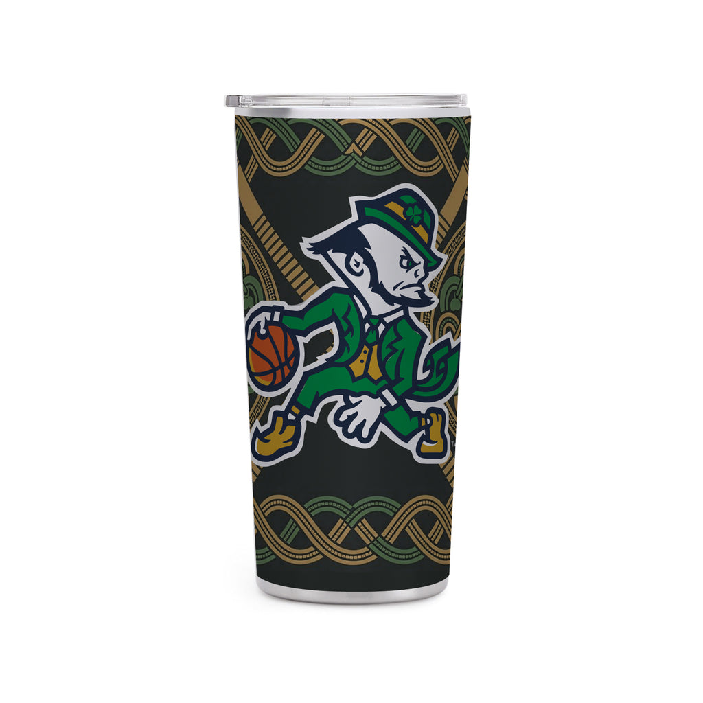 22oz Notre Dame Fighting Irish Celtic Basketball Leprechaun Tumbler