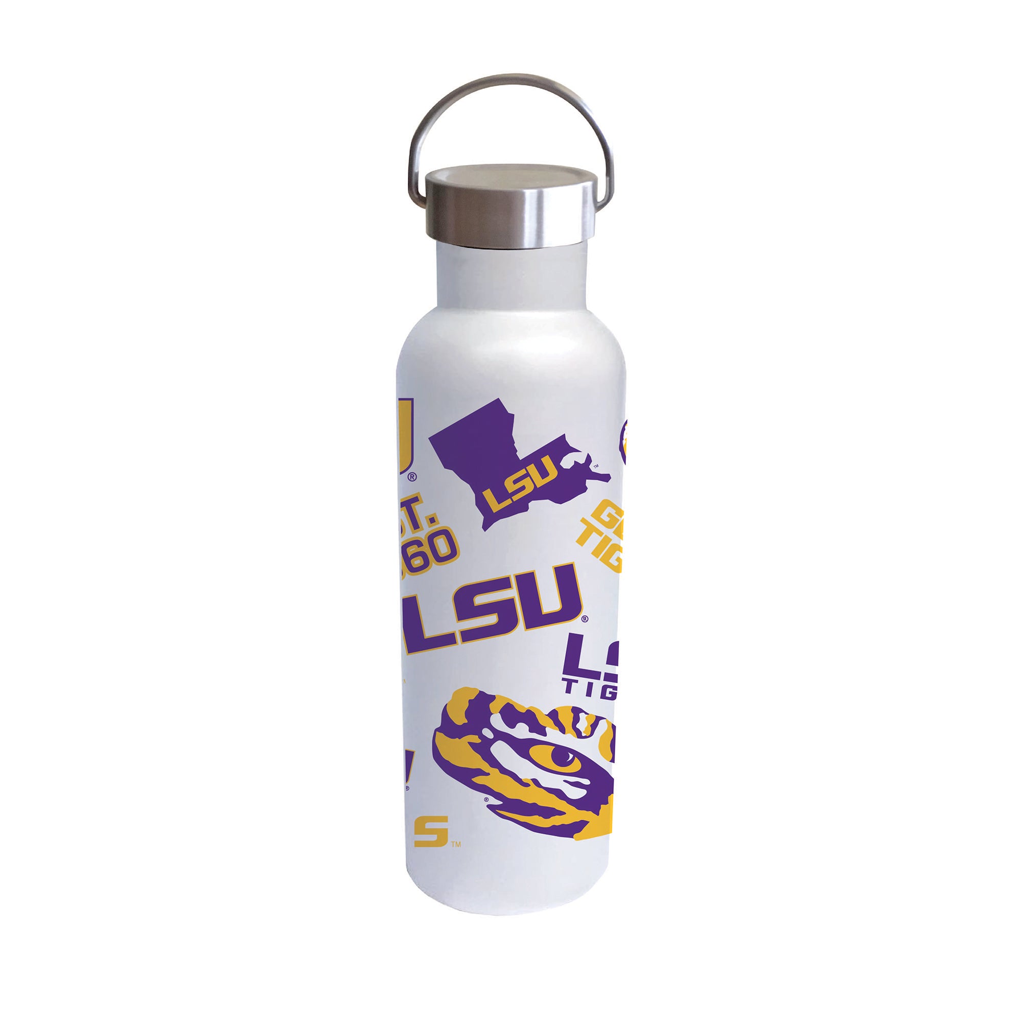 LSU Tigers 26oz Stainless Steel Medley Voda Bottle