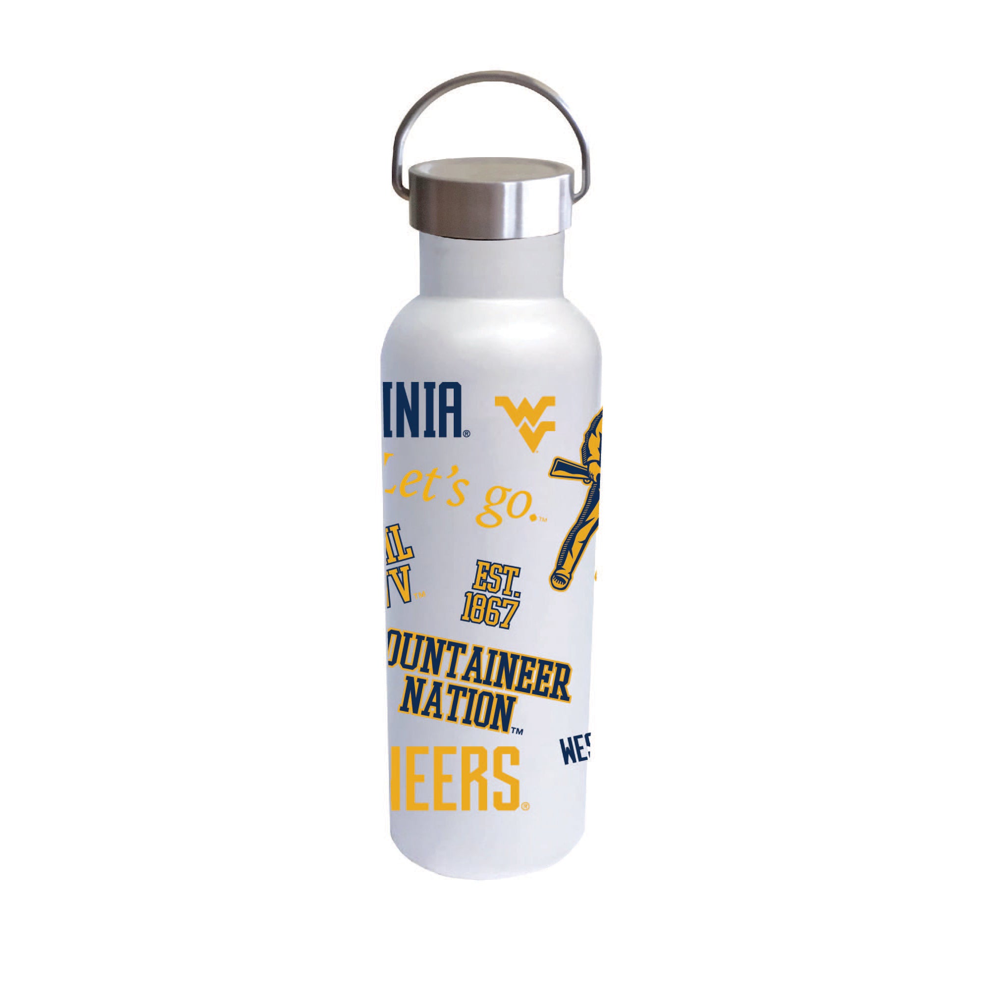 West Virginia Mountaineers 26oz Stainless Steel Medley Voda Bottle
