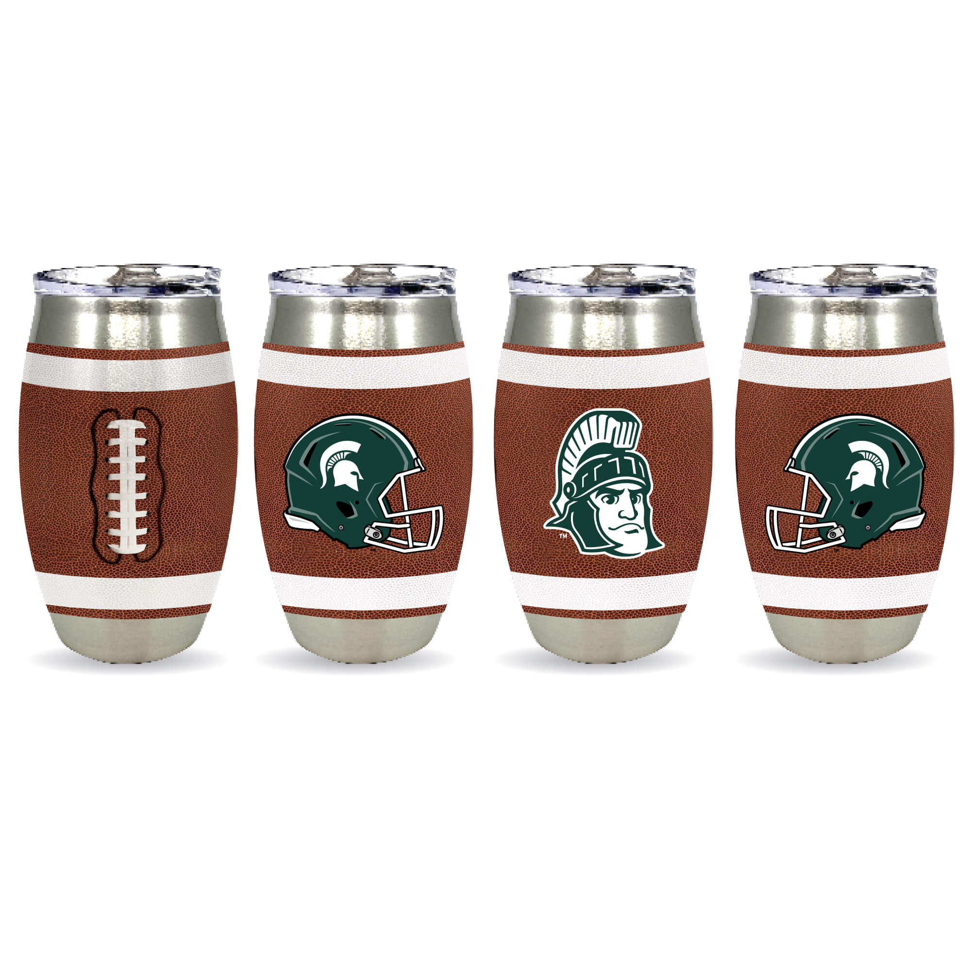 Set of 4 15oz Michigan State Spartans Football Tumbler