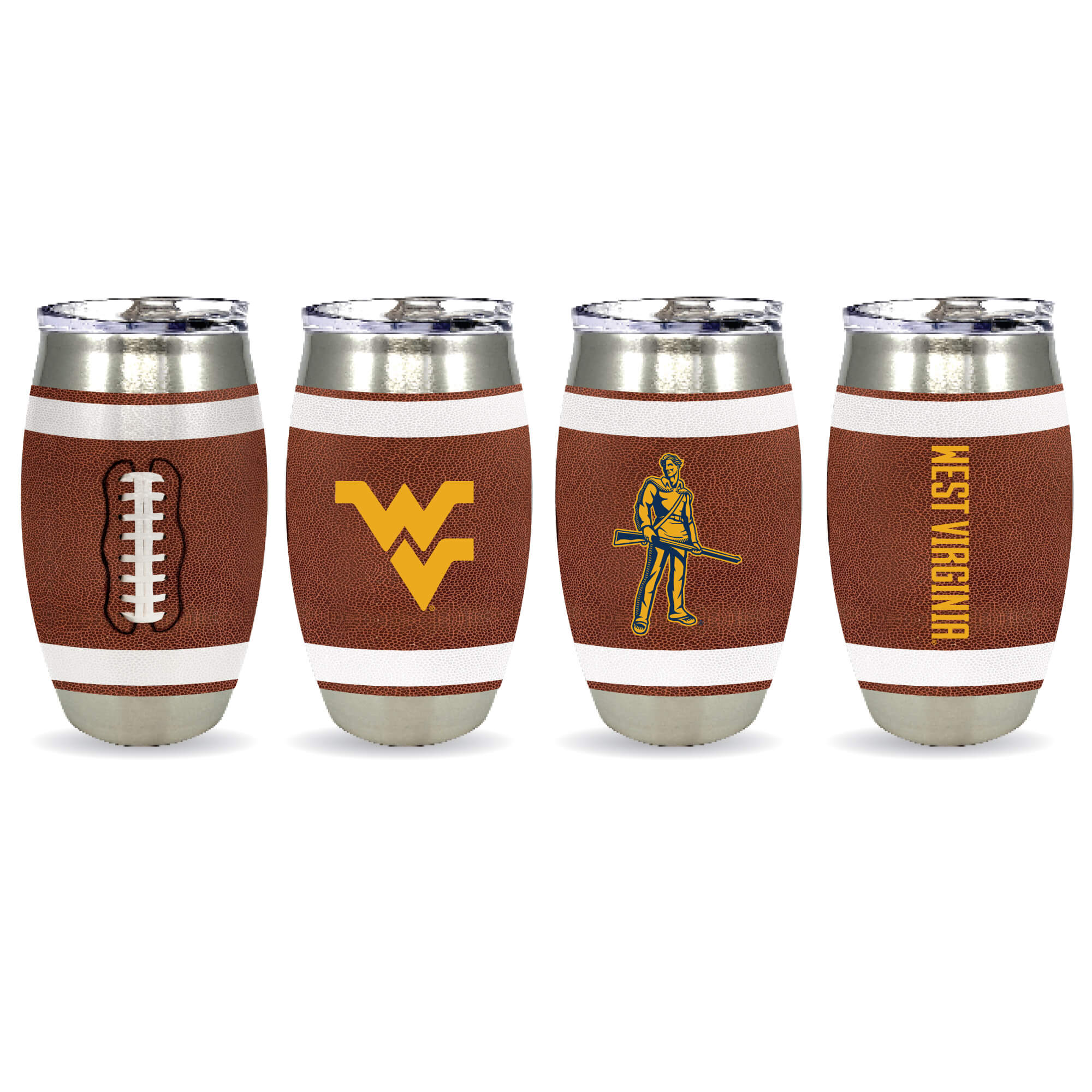 15oz West Virginia Mountaineers Football Tumbler
