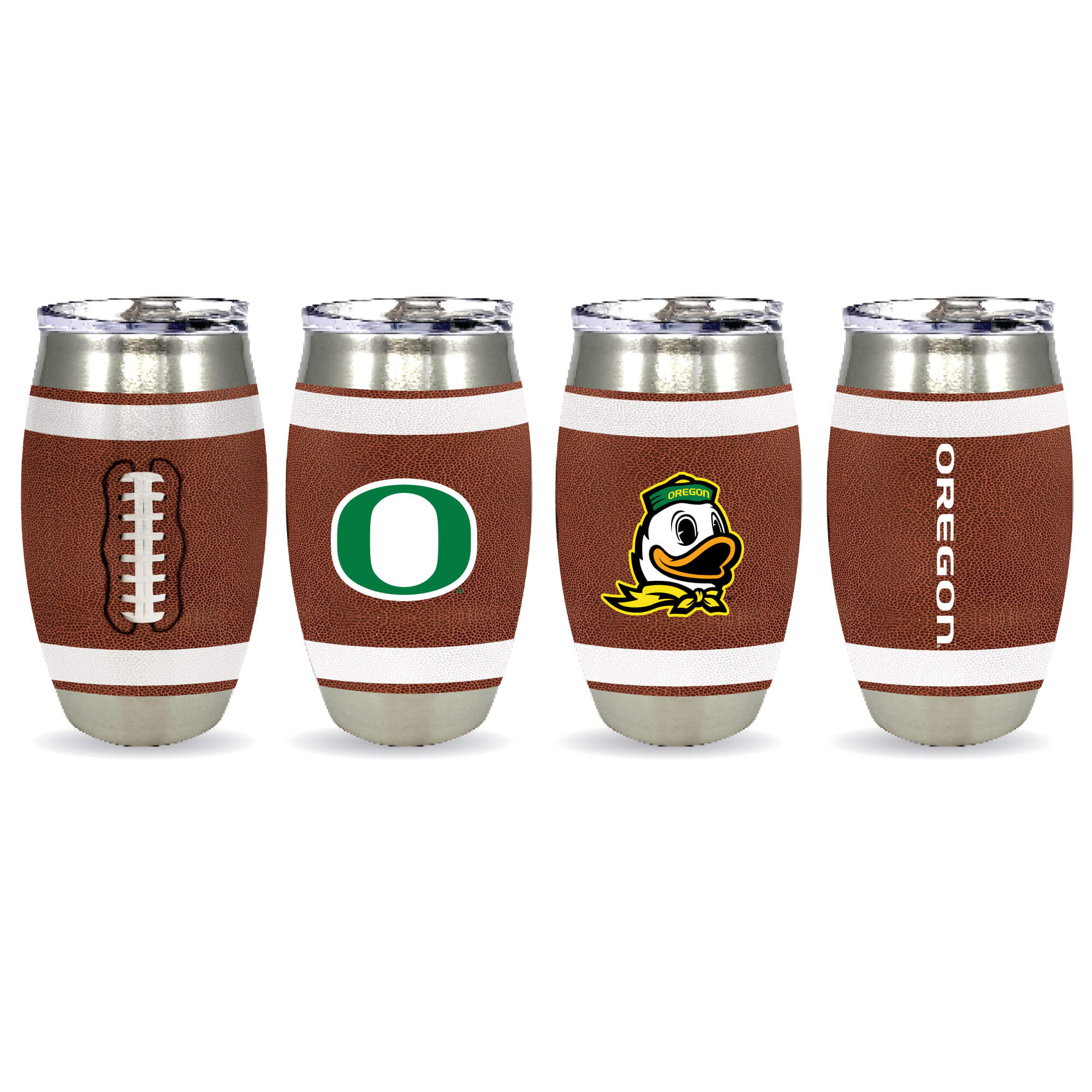 Set of 4 15oz Oregon Ducks Football Tumbler
