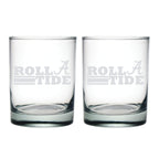 14oz Alabama Crimson Tide Etched Slogan DOF 2 Pack