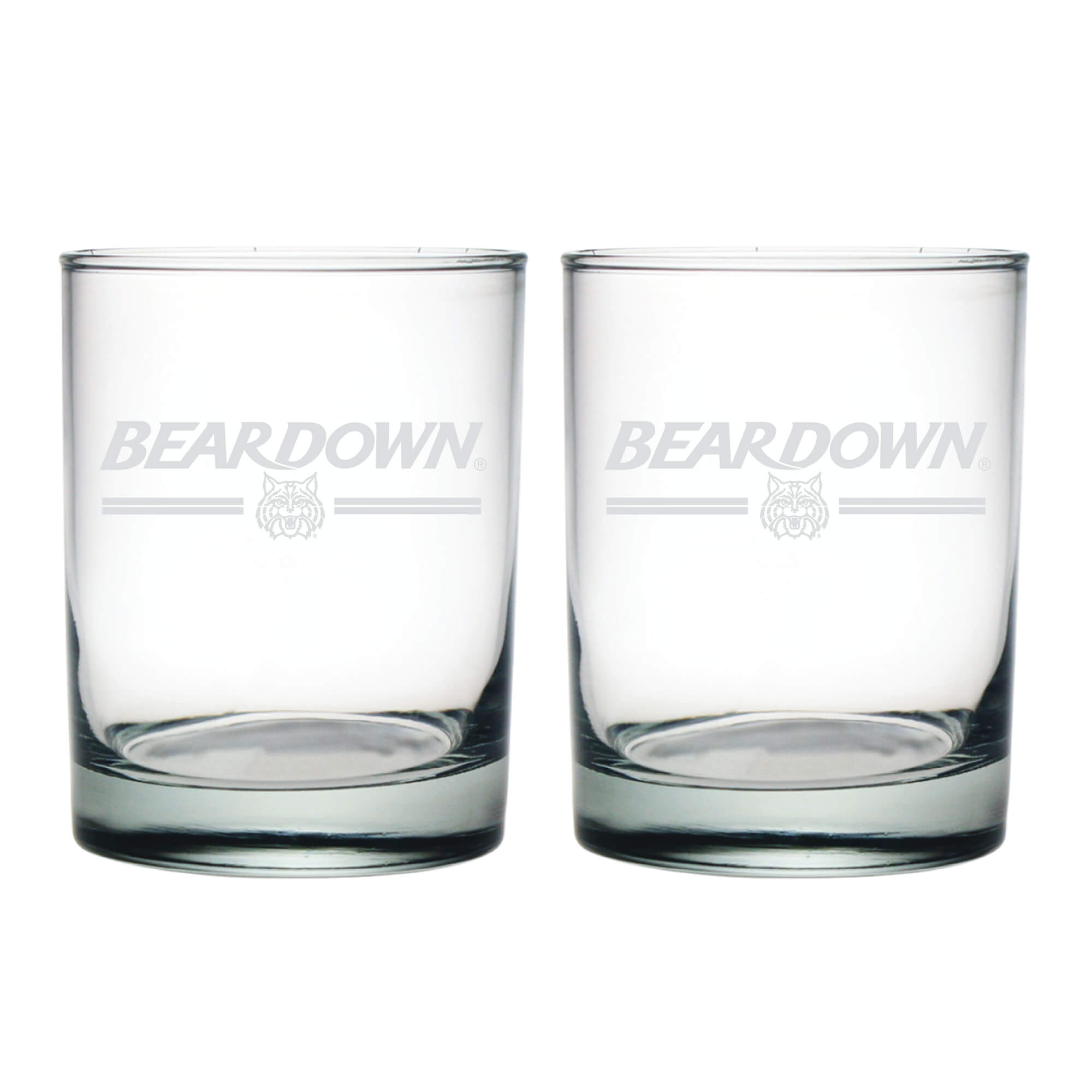 14oz Arizona Wildcats Etched Slogan DOF 2 Pack
