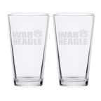 16oz Auburn Tigers Etched Slogan Pint 2 Pack