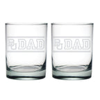 14oz Baylor Bears Etched Dad DOF 2 Pack