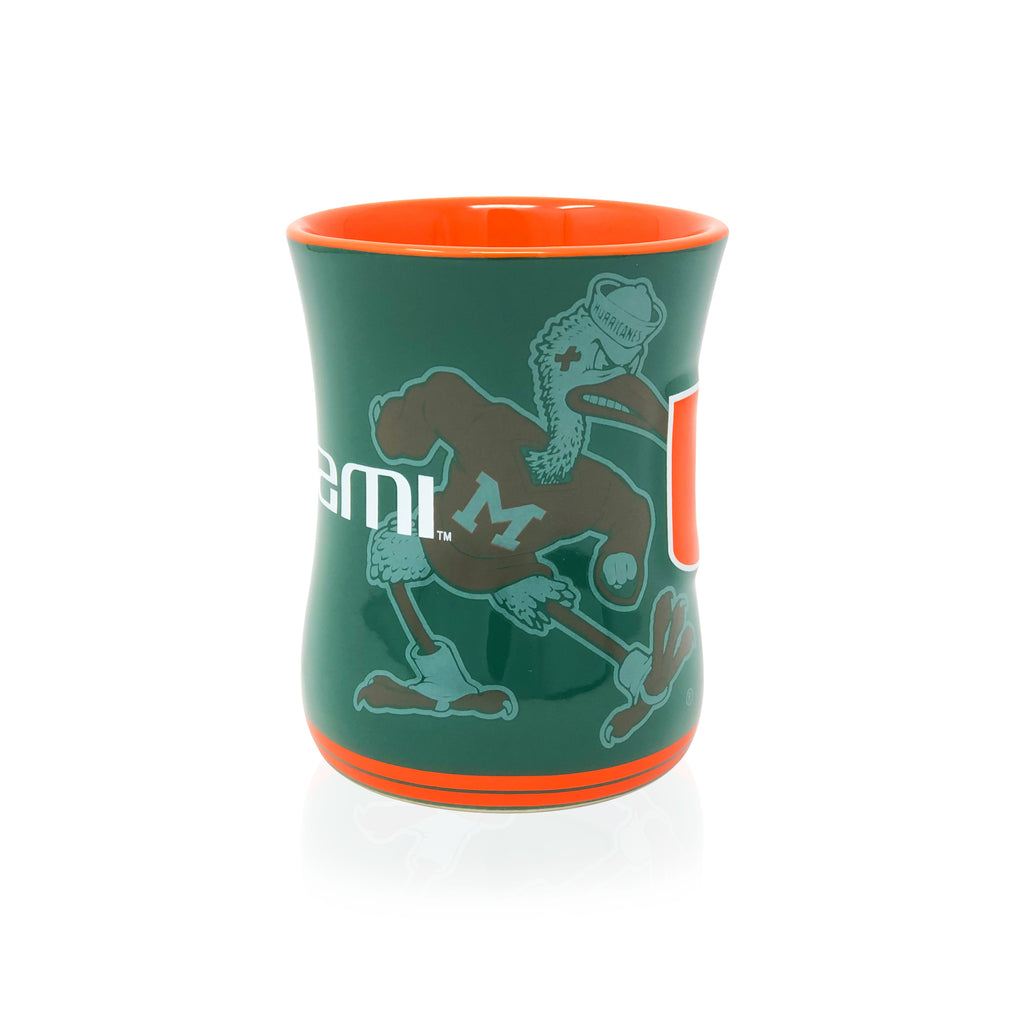 16oz Miami Hurricanes Sculpted Barista Mug