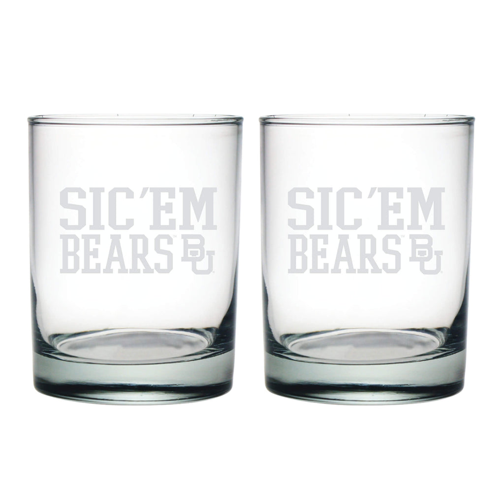 14oz Baylor Bears Slogan Etched DOF 2 Pack