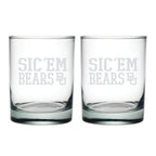 14oz Baylor Bears Slogan Etched DOF 2 Pack