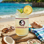 Set of 2 Florida State Seminoles 16oz XD Ring Can Glasses