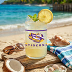 Set of 2 LSU Tigers 16oz XD Ring Can Glasses