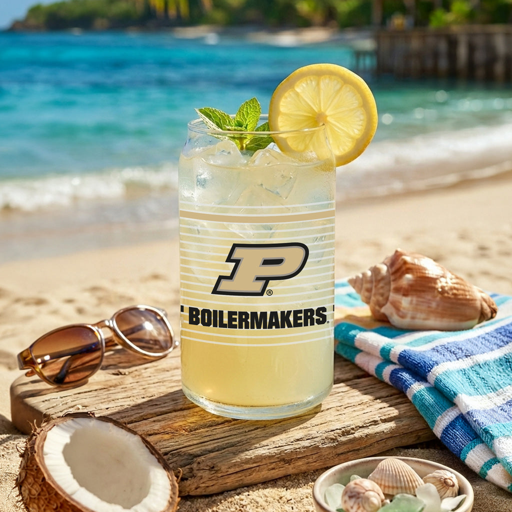 Set of 2 Purdue Boilermakers 16oz XD Ring Can Glasses