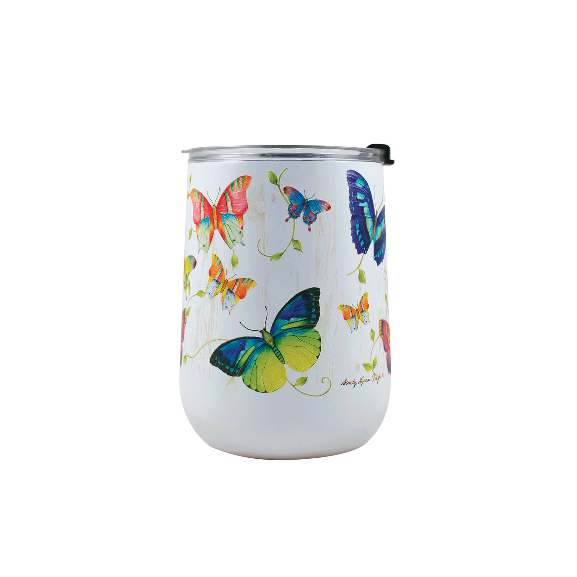 Butterflies 18 oz Curved Tumbler