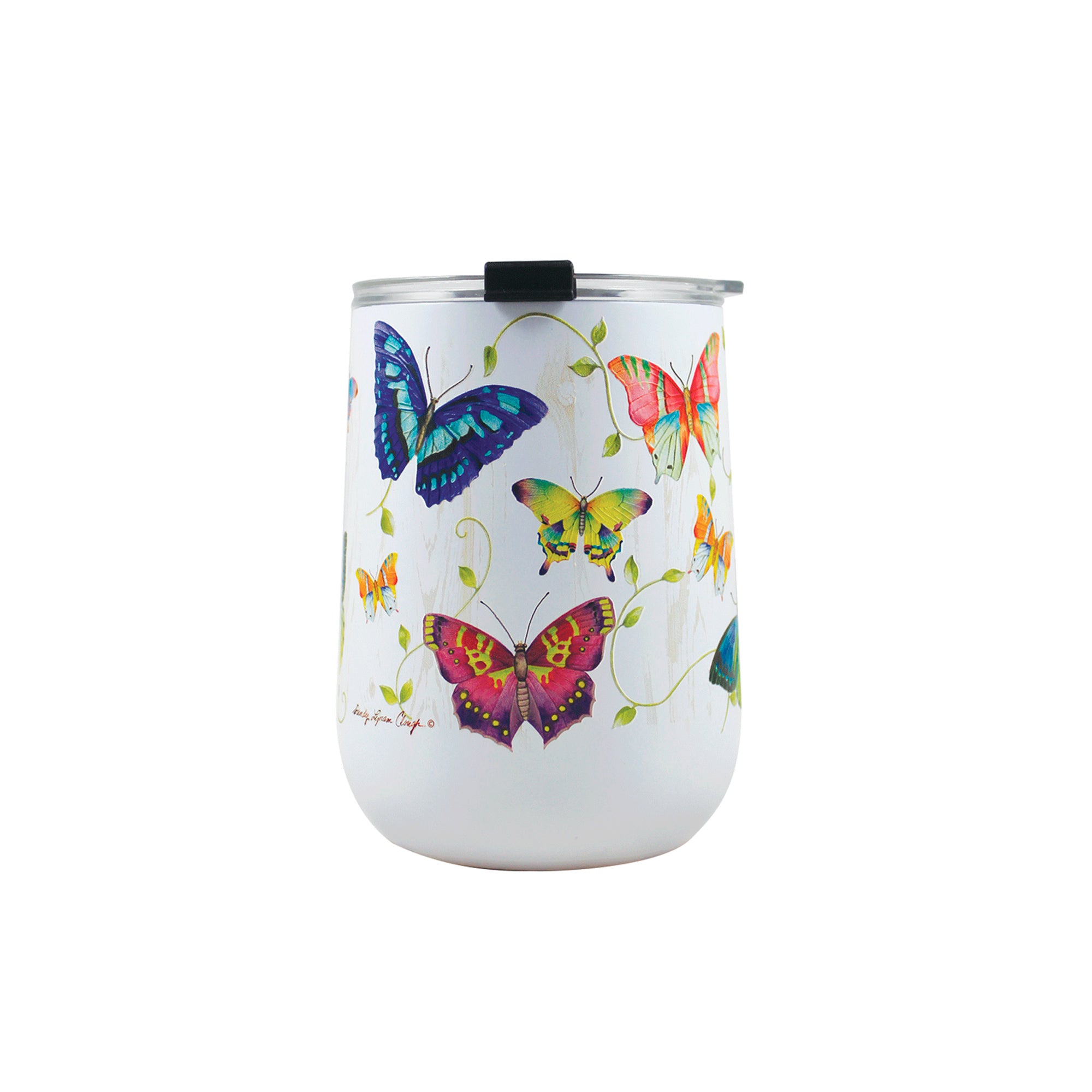 Butterflies 18 oz Curved Tumbler