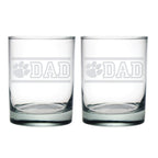 14oz Clemson Tigers Etched Dad DOF 2 Pack