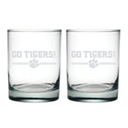 14oz Clemson Tigers Etched Slogan DOF 2 Pack