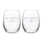 21oz Clemson Tigers Etched Slogan Stemless 2 Pack