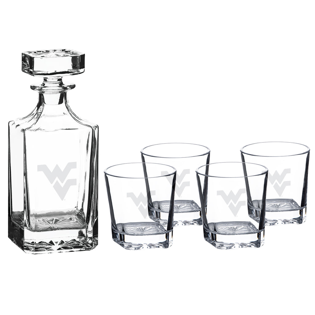West Virginia Mountaineers 5-piece Decanter Set