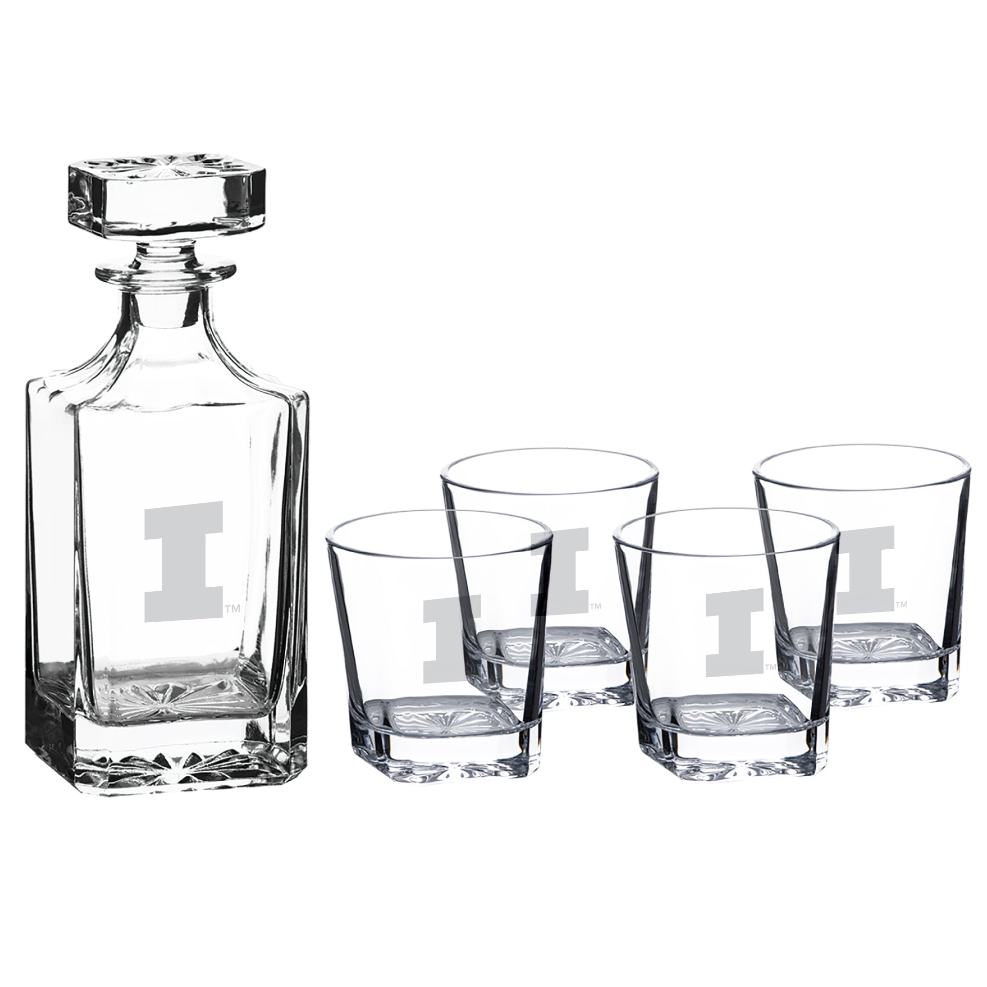 Illinois Fighting Illini 5-piece Decanter Set
