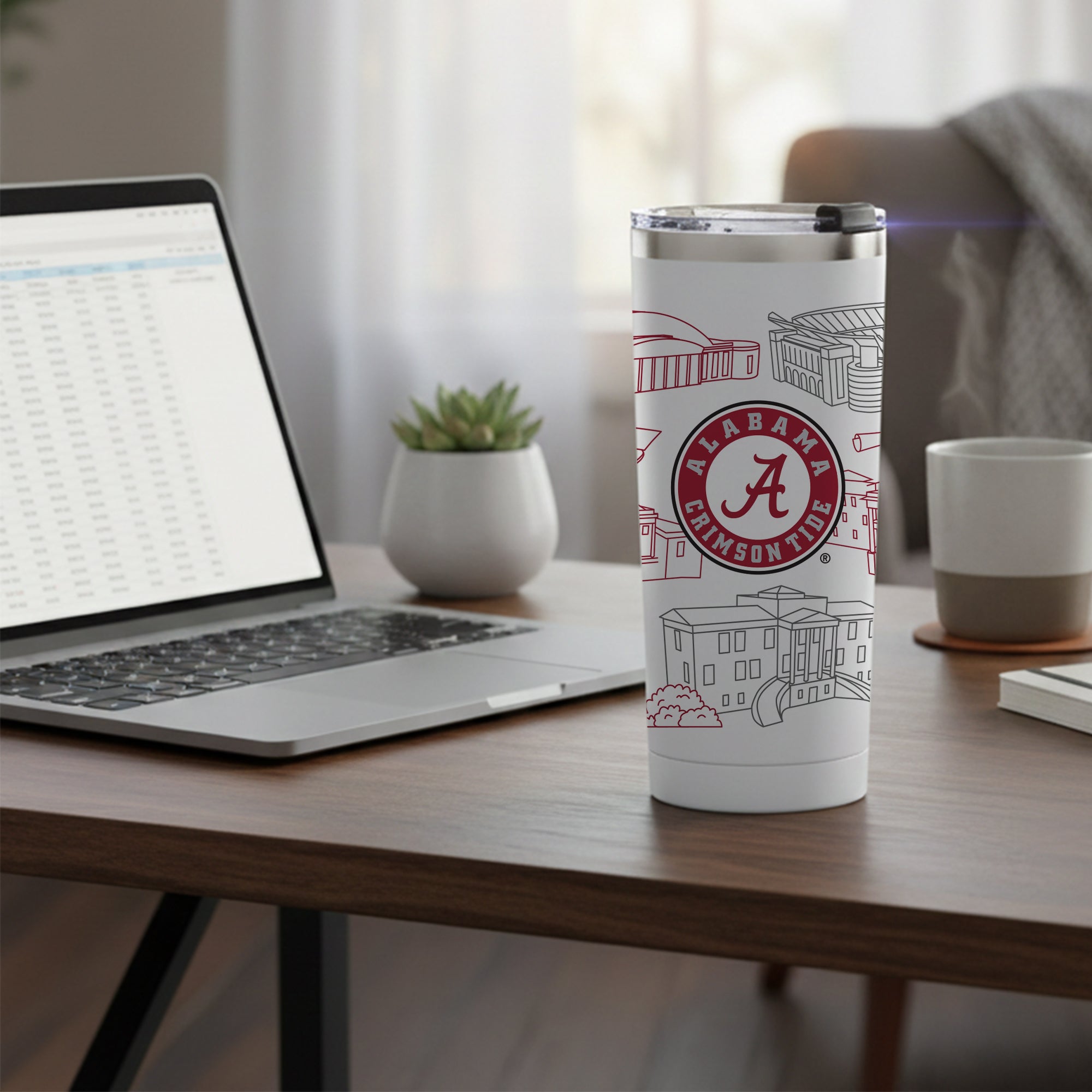 Alabama Crimson Tide 24oz Campus Line Art Tumbler