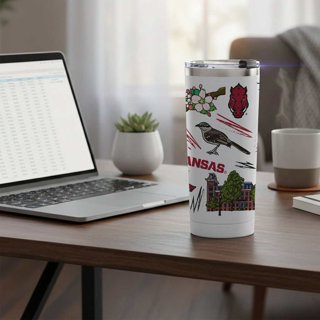 Arkansas Razorbacks 24oz Local Stainless Steel Tumbler