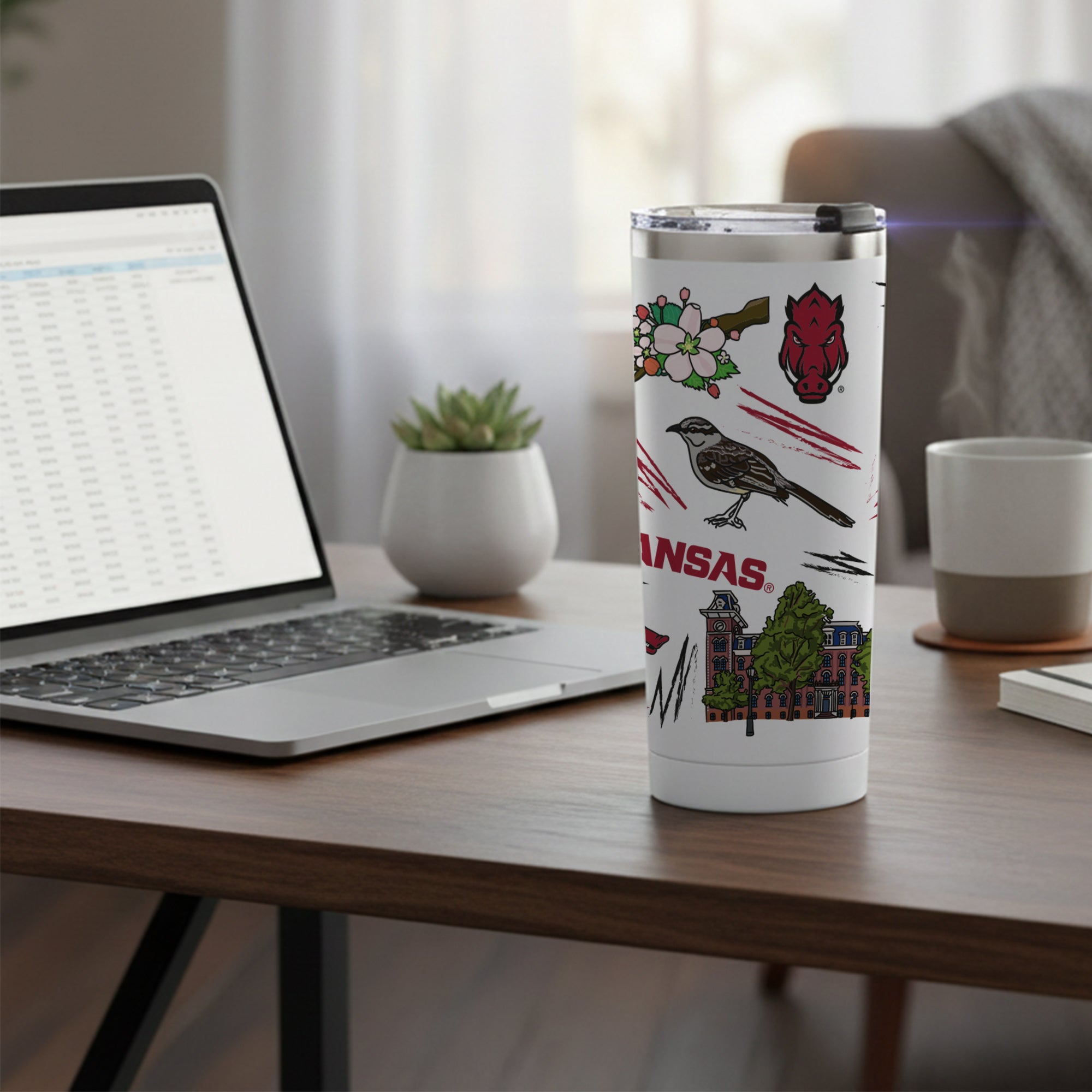 Arkansas Razorbacks 24oz Local Stainless Steel Tumbler