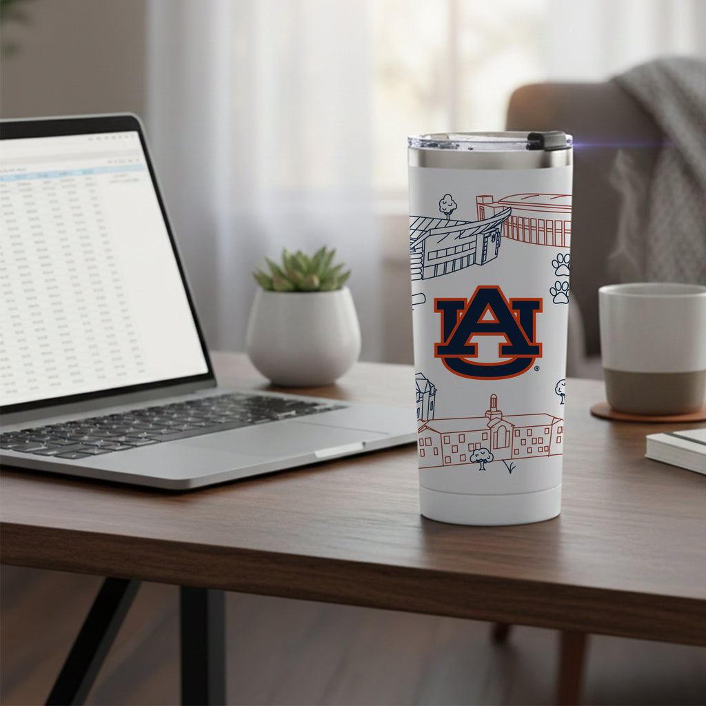 Auburn Tigers 24oz Campus Line Art Tumbler