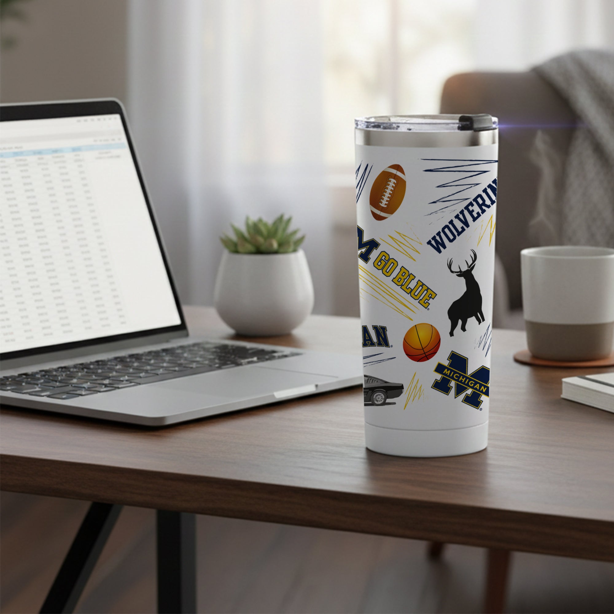 Michigan Wolverines 24oz Local Stainless Steel Tumbler