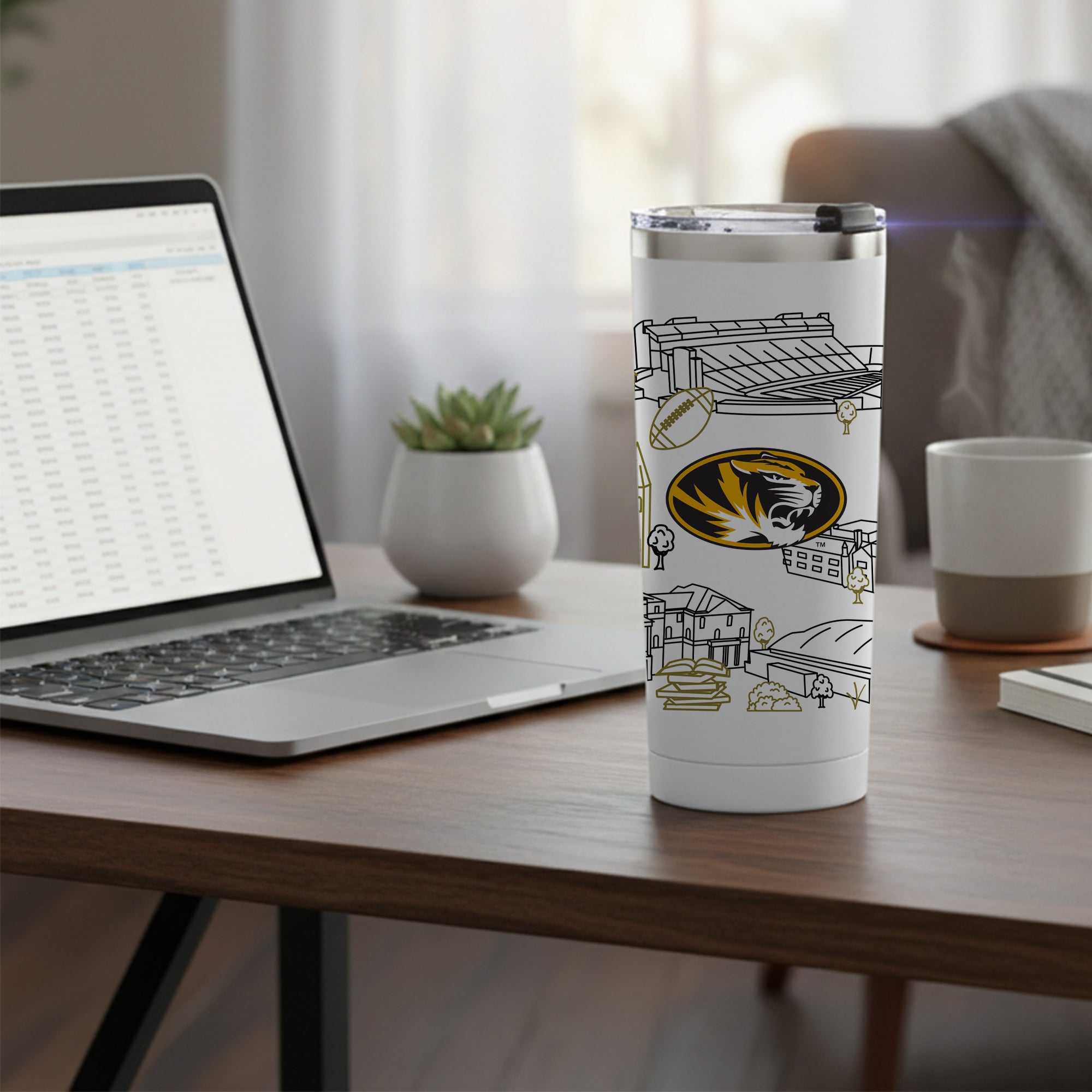 Missouri Tigers 24oz Campus Line Art Tumbler