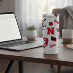 24oz Nebraska Cornhuskers Basketball Sketch Tumbler