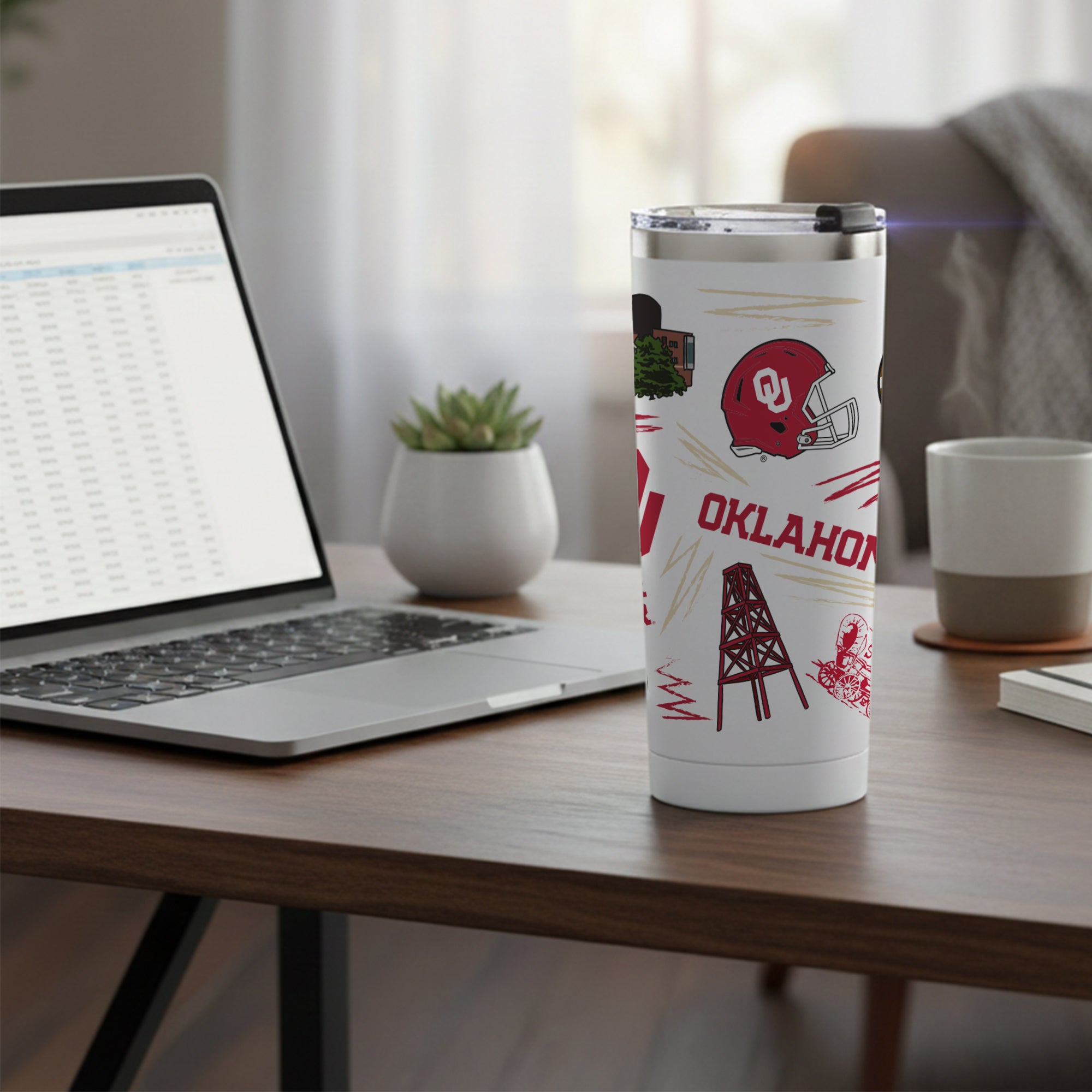 Oklahoma Sooners 24oz Local Stainless Steel Tumbler