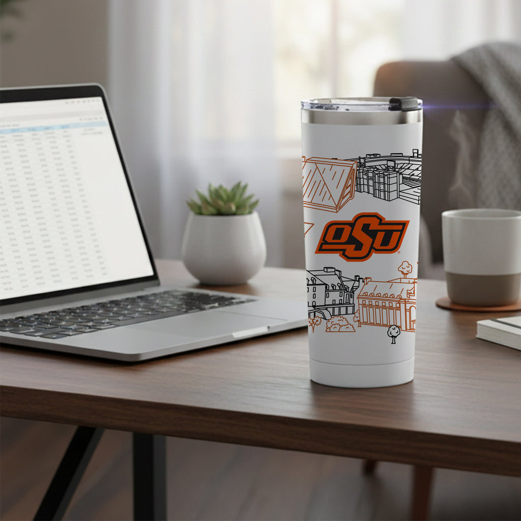 Oklahoma State Cowboys 24oz Campus Line Art Tumbler
