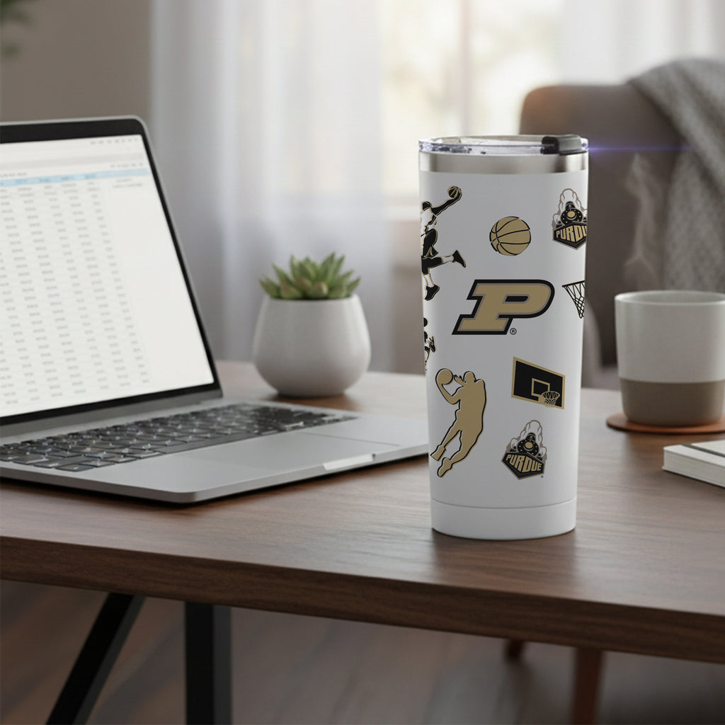 24oz Purdue Boilermakers Basketball Sketch Tumbler