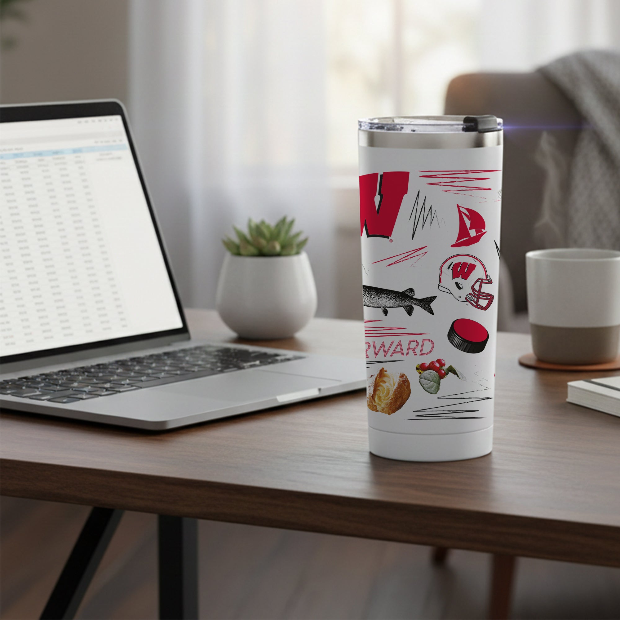 Wisconsin Badgers 24oz Local Stainless Steel Tumbler