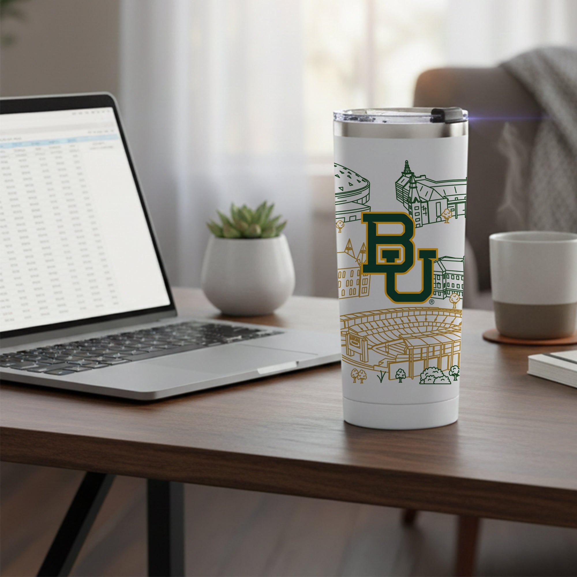 Baylor Bears 24oz Campus Line Art Tumbler