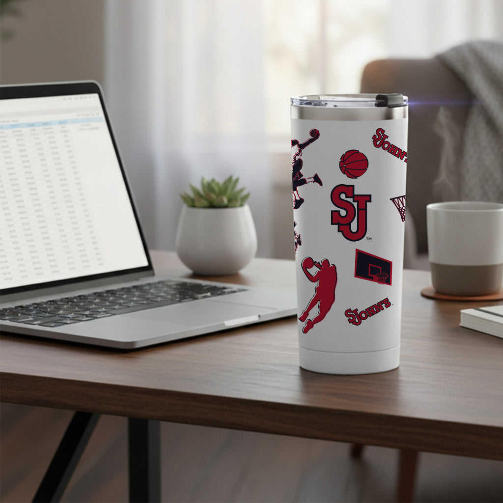 24oz St. Johns Basketball Sketch Tumbler